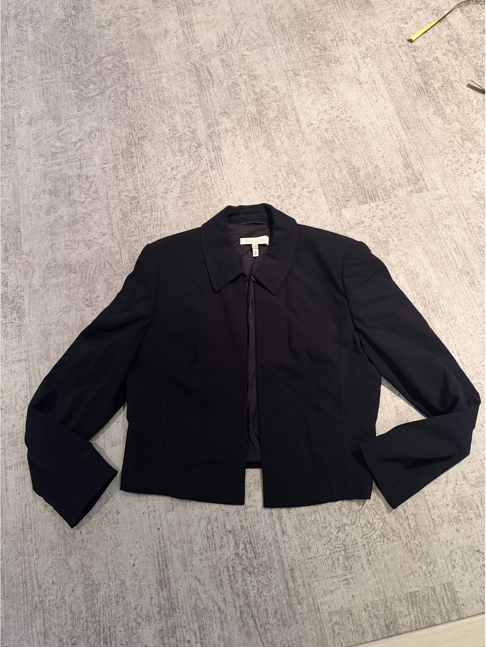Escada Black Wool Open Front Blazer Jacket 40 US 8